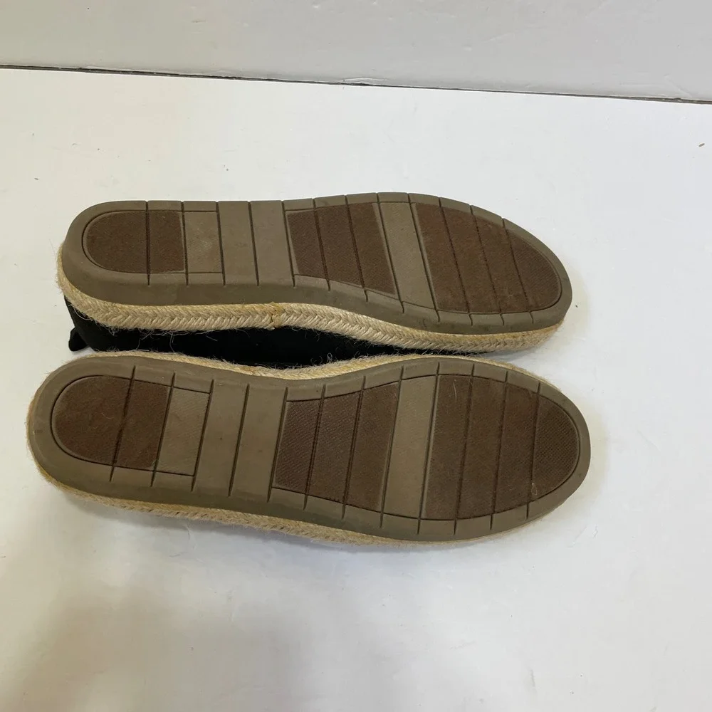 LONDON FOG BLACK ESPADRILLE‎ FLATS